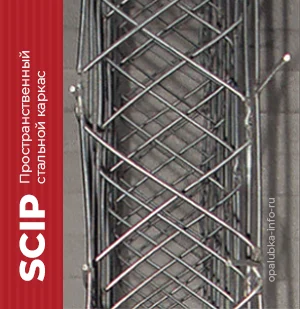 Пространственный стальной каркас сэндвич-панели SCIP