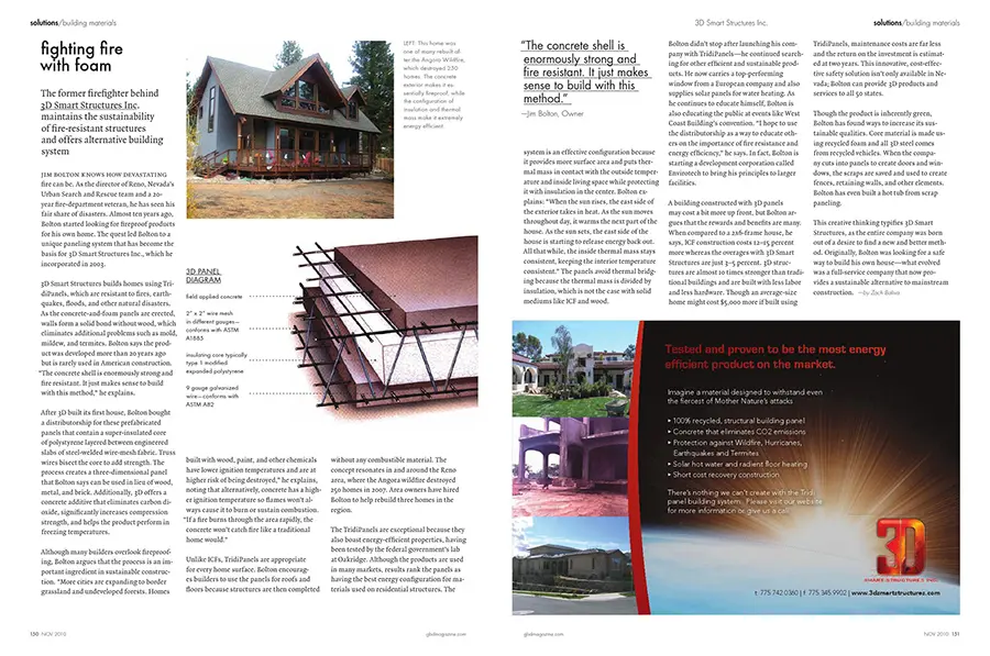 Интервью с Джимом Болтоном в журнале Green Building & Design (Чикаго, США). Стр. 150-151. Ноябрь, 2010