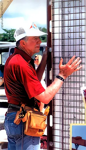 Джимми Картер строит дома панелью несъемной опалубки SCIP Tridipanel (США)
