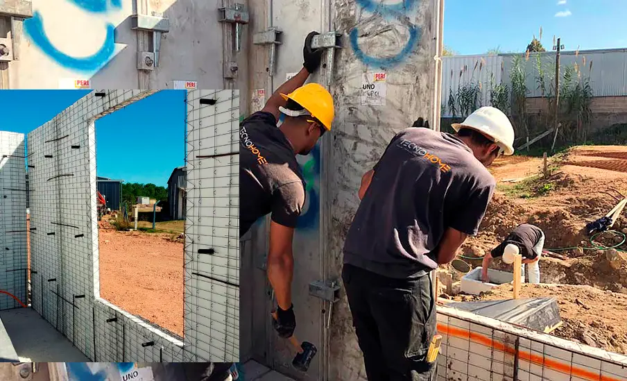 SmartWall (Уругвай) использует съемную опалубку для бетонирования SCIP-конструкций